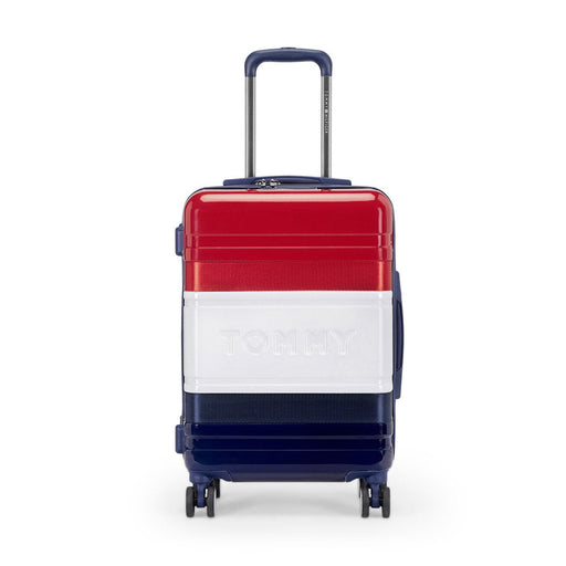 Tommy Hilfiger Triton Plus Unisex ABS Hard Luggage Red & blue