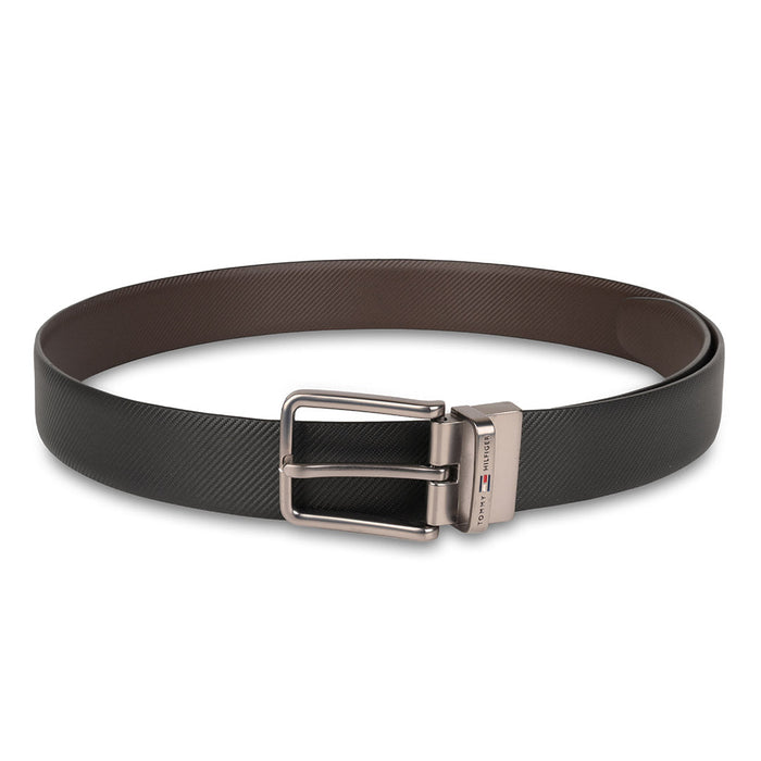 Tommy Hilfiger Archie Mens Reversible Leather Belt Black