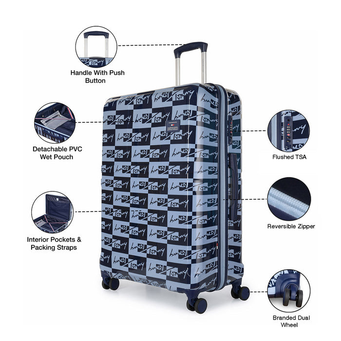 Tommy hilfiger luggage on sale blue