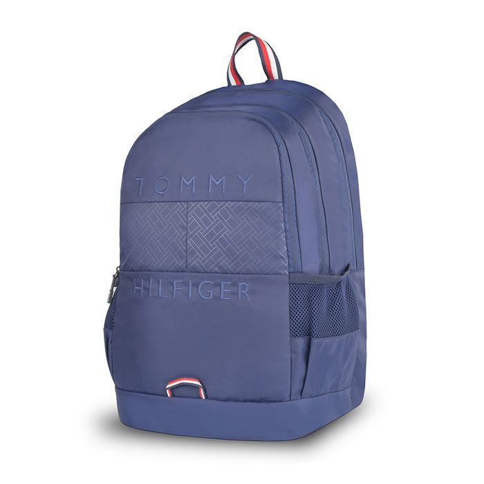 Buy Tommy Hilfiger Jaron Polyester 35L Laptop Backpack For Unisex - Grey +  Navy at