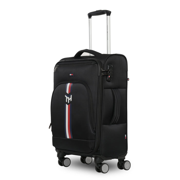 Tommy Hilfiger Kingsville Men Polyester Soft Luggage Black cabin