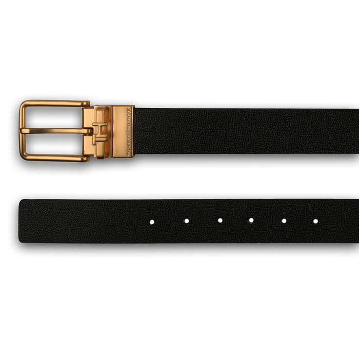 Tommy Hilfiger Creswood Men Leather Reversible Belt Black