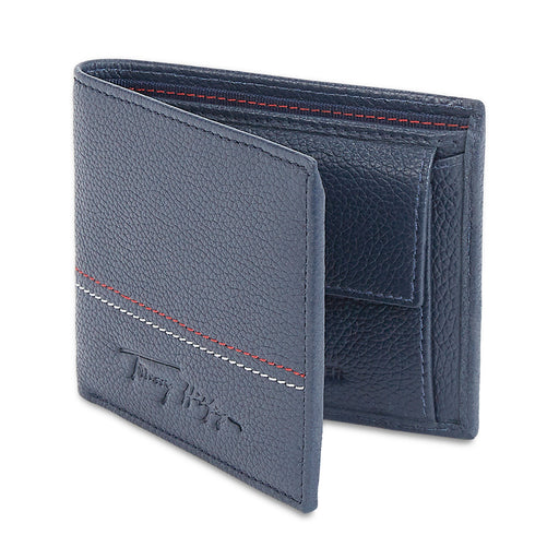 Tommy Hilfiger Cannobio Mens Leather Global Coin Wallet Navy