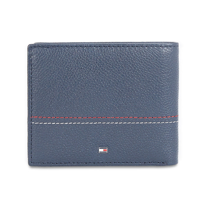 Tommy Hilfiger Cannobio Mens Leather Global Coin Wallet Navy