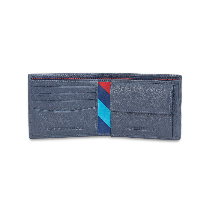 Tommy Hilfiger Cannobio Mens Leather Global Coin Wallet Navy