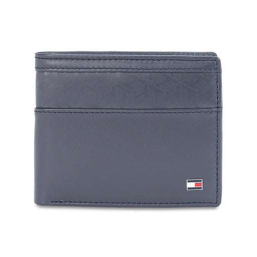 Tommy Hilfiger Bellagio Mens Leather Global Coin Wallet-Navy