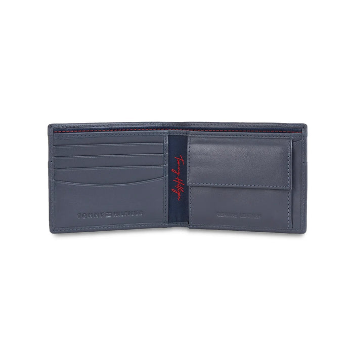 Tommy Hilfiger Bellagio Mens Leather Global Coin Wallet-Navy