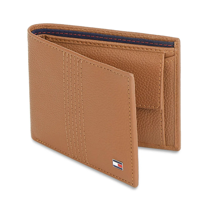 Tommy Hilfiger Varenna Mens Leather Global Coin Wallet-Tan