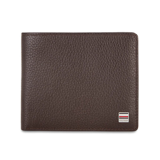 Tommy Hilfiger Limone Mens Leather Global Coin Wallet-Brown