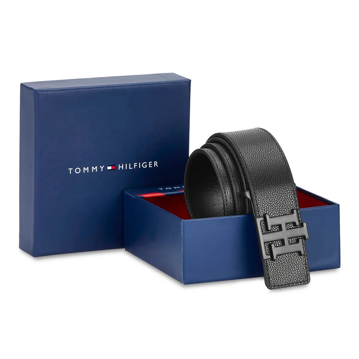 Tommy Hilfiger Bradford Men's Leather Belt-Black