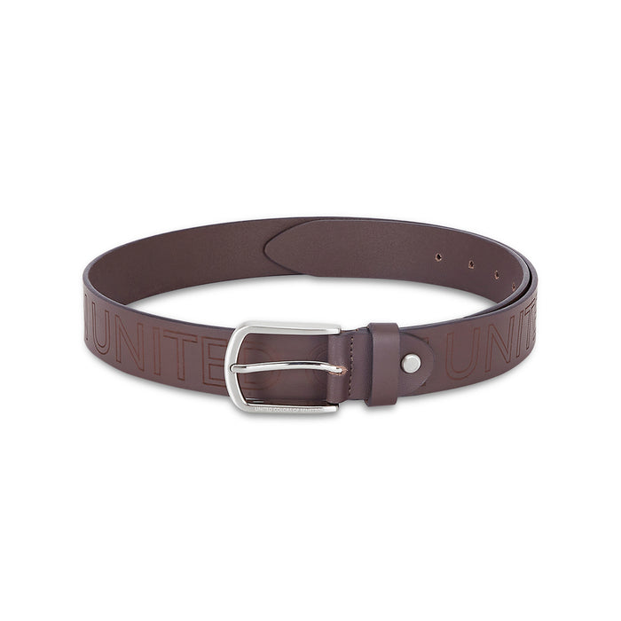 UCB Castor Men's Leather Reversible Belt Brwon