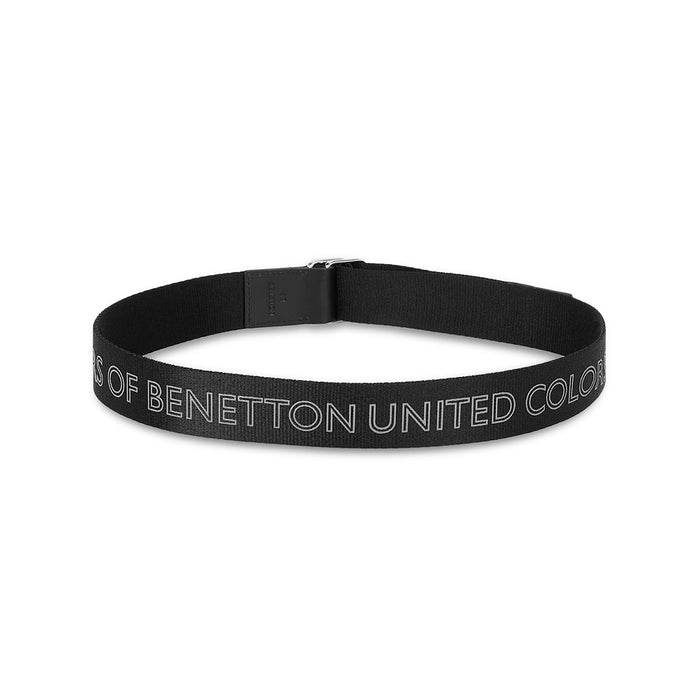 United Colors of Benetton Quinto Men's Leather Non Reversible Belt-black