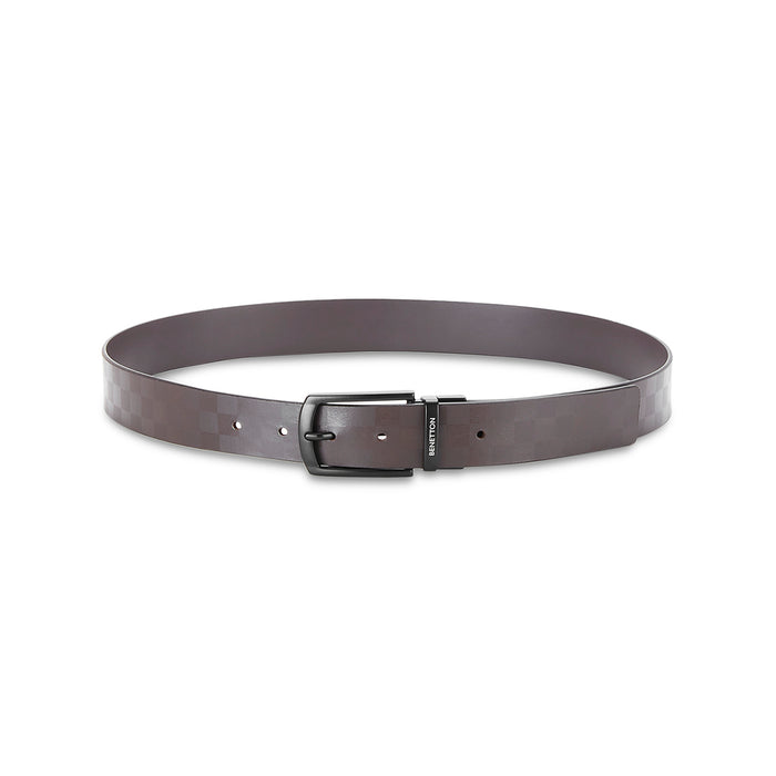 United Colors of Benetton Greco Men's Leather Reversible Belt Brown