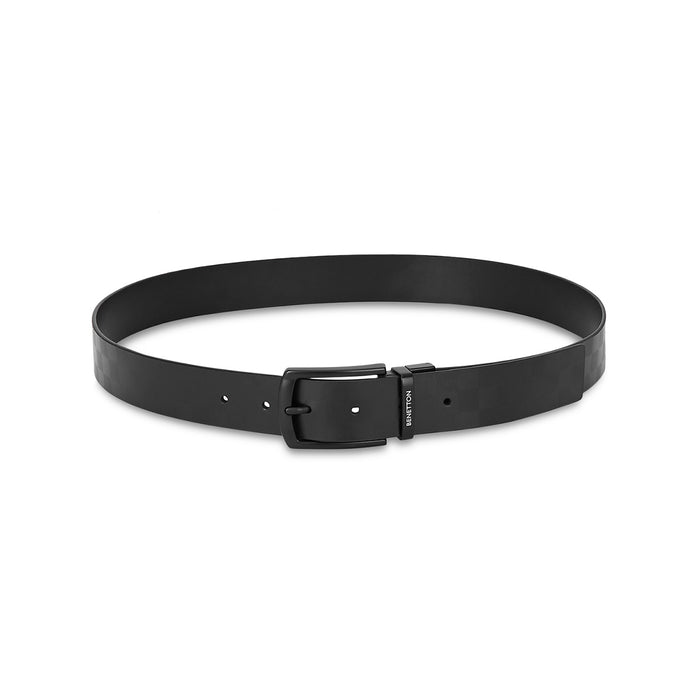 United Colors of Benetton Greco Men's Leather Reversible Belt Black