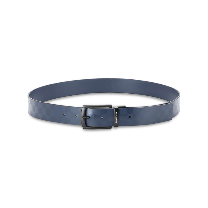 United Colors of Benetton Greco Men's Leather Reversible Belt Navy