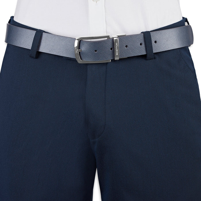 United Colors of Benetton Jenner Men's Leather Reversible Belt-Navy