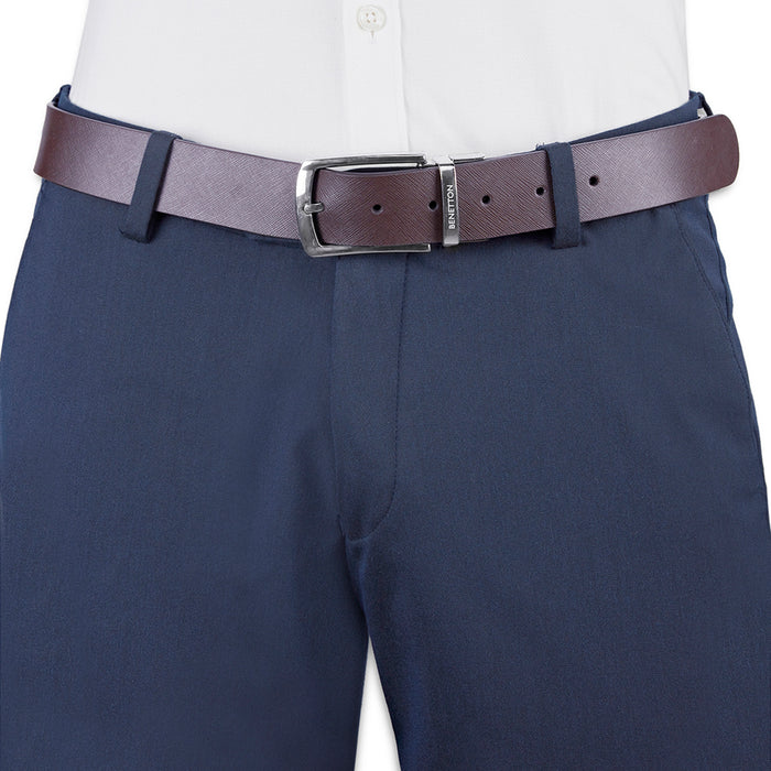 United Colors of Benetton Jenner Men's Leather Reversible Belt-brown