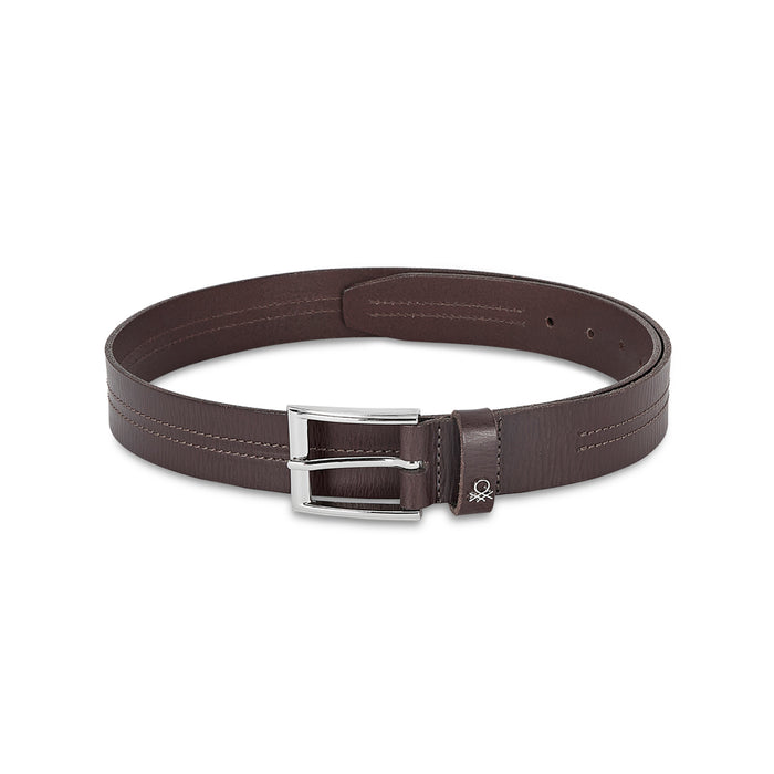 UCB Cavier Men's Leather Non Reversible Belt Army Brown