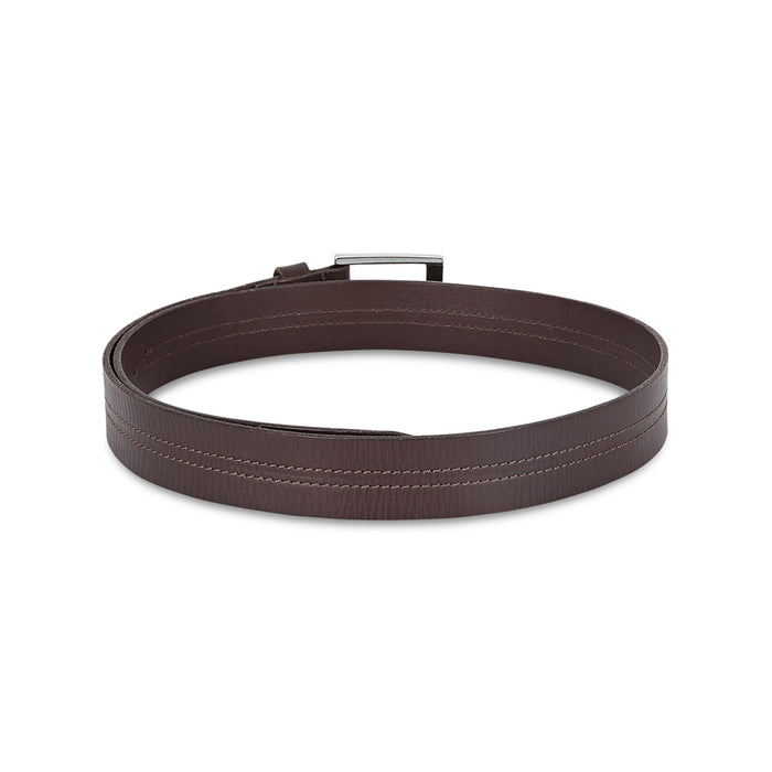 UCB Cavier Men's Leather Non Reversible Belt Army Brown