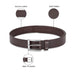 UCB Cavier Men's Leather Non Reversible Belt Army Brown