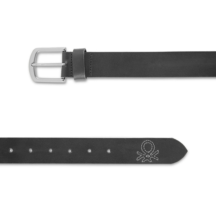 United Colors of Benetton Bradano Men’s Non-Reversible Leather Belt-Black