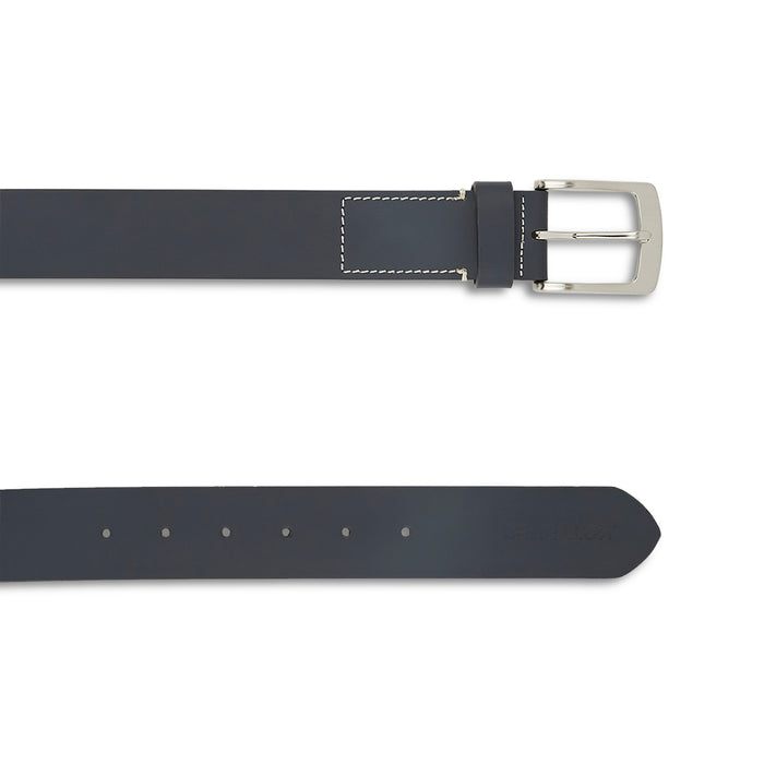 UCB Vatican Men's Leather Non Reversible Belt navy