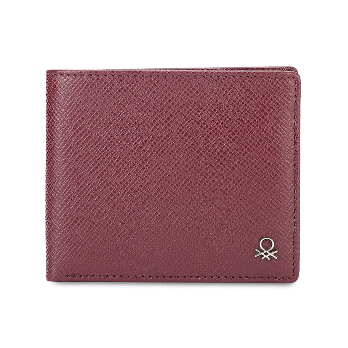 UCB Novara Men's Leather Global Coin Wallet Wine