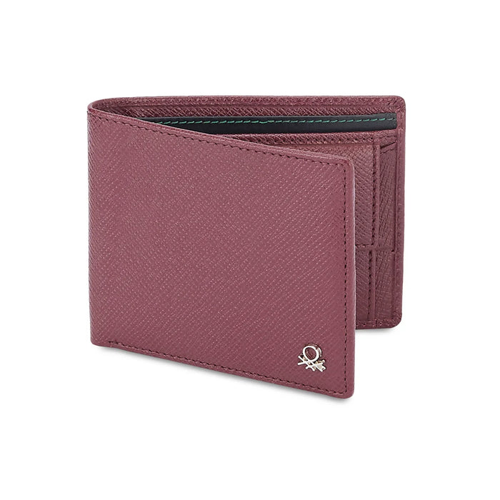 UCB Novara Men's Leather Global Coin Wallet Wine