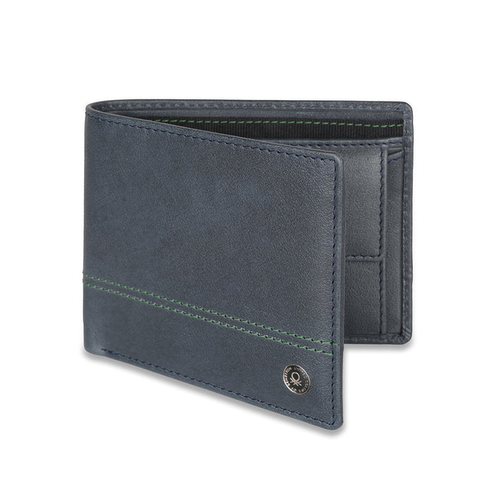 UCB Roque Men's Leather Global Coin Wallet navy