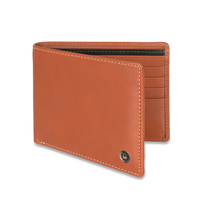 UCB Bron Men's Leather Passcase Wallet tan