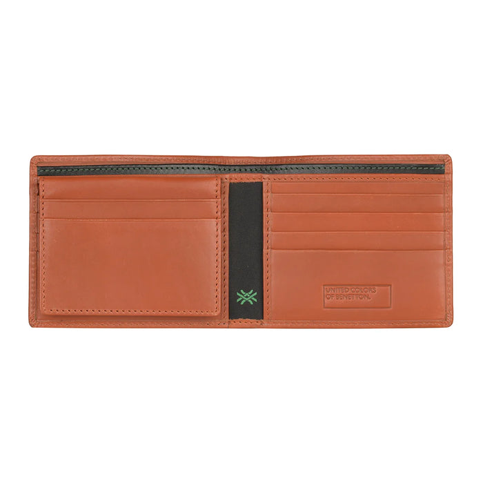 UCB Bron Men's Leather Passcase Wallet tan