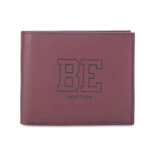 United Colors of Benetton Valen Men's Leather Global Coin Wallet-wine