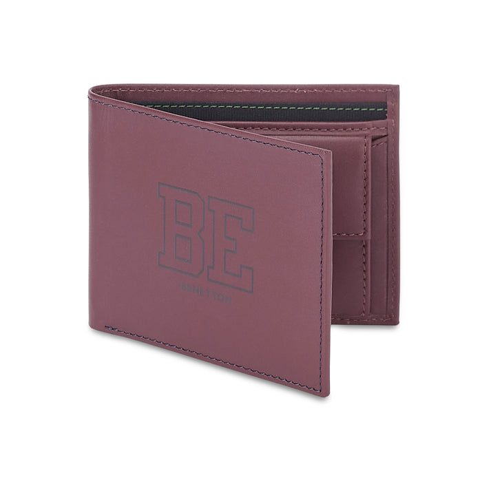 United Colors of Benetton Valen Men's Leather Global Coin Wallet-wine