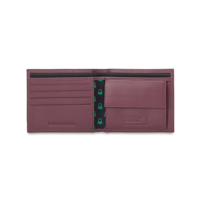 United Colors of Benetton Valen Men's Leather Global Coin Wallet-wine