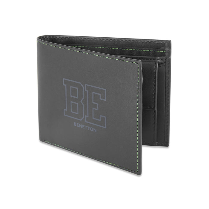 UCB Valen Men's Leather Global Coin Wallet Black