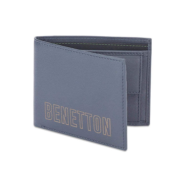 UCB Selik Men's Leather Global Coin Wallet navy