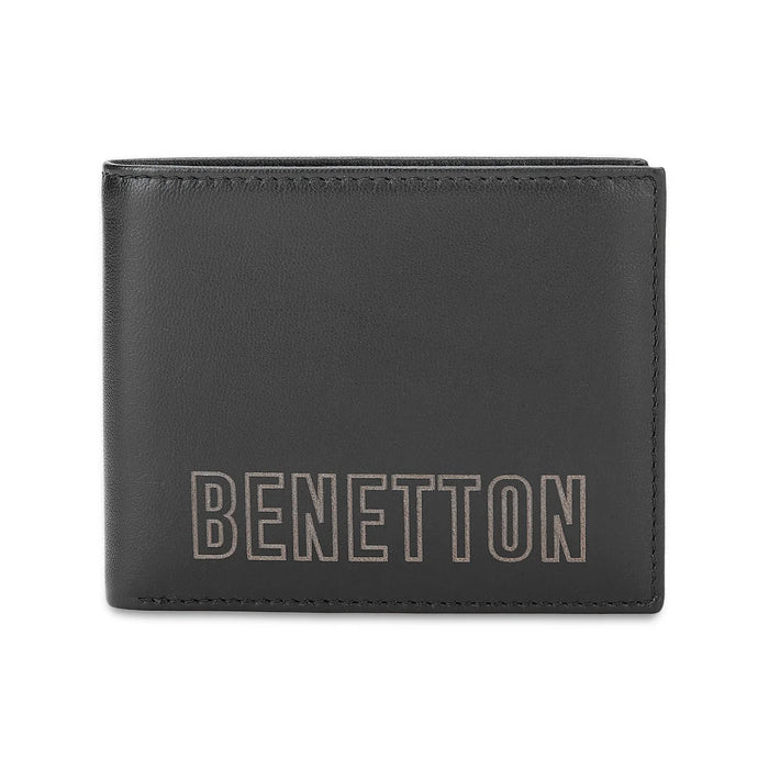 UCB Selik Men's Leather Passcase Wallet Black