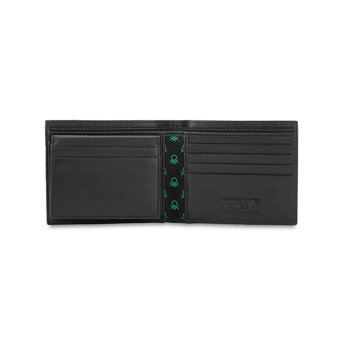 UCB Selik Men's Leather Passcase Wallet Black