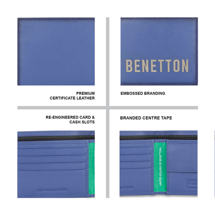 United Colors of Benetton Damek Men's Leather Global Coin Wallet