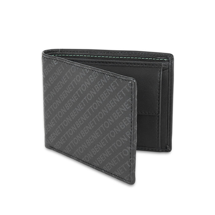 UCB Nolen Men's Leather Global Coin Wallet Black