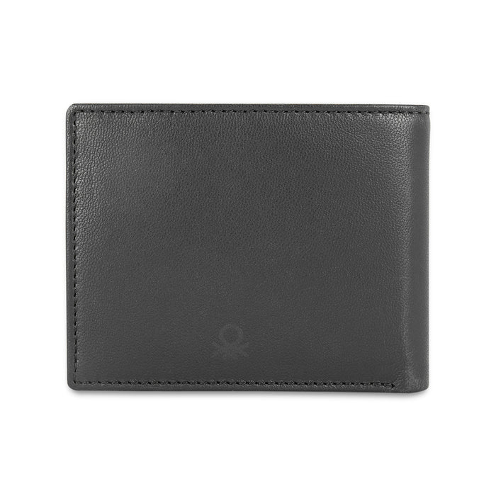 UCB Eagen Men's Leather Global Coin Wallet Black