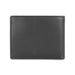 UCB Eagen Men's Leather Global Coin Wallet Black