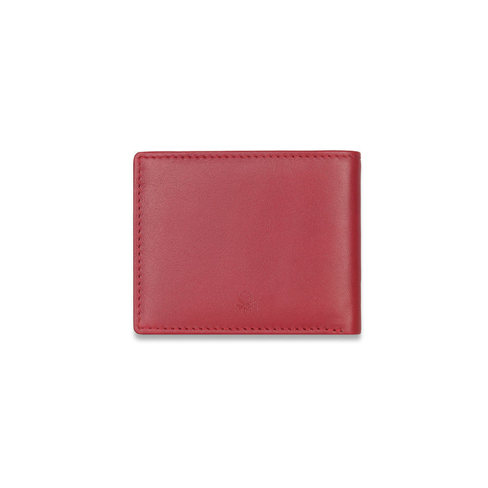 UCB Eagen Men's Leather Global Coin Wallet Wine