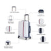 Tommy Hilfiger Millennia Hard Luggage White Cabin