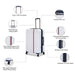 Tommy Hilfiger Millennia Hard Luggage White Mid