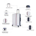 Tommy Hilfiger Millennia Hard Luggage White Cargo