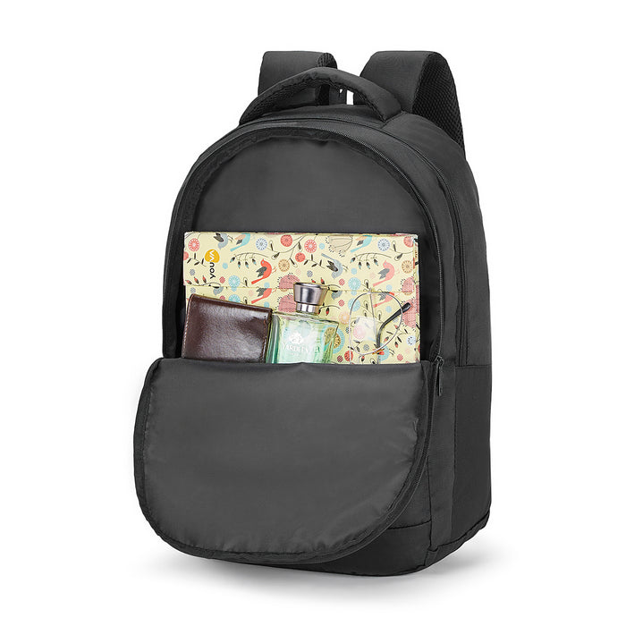 The Vertical Cayden Laptop Backpack Black