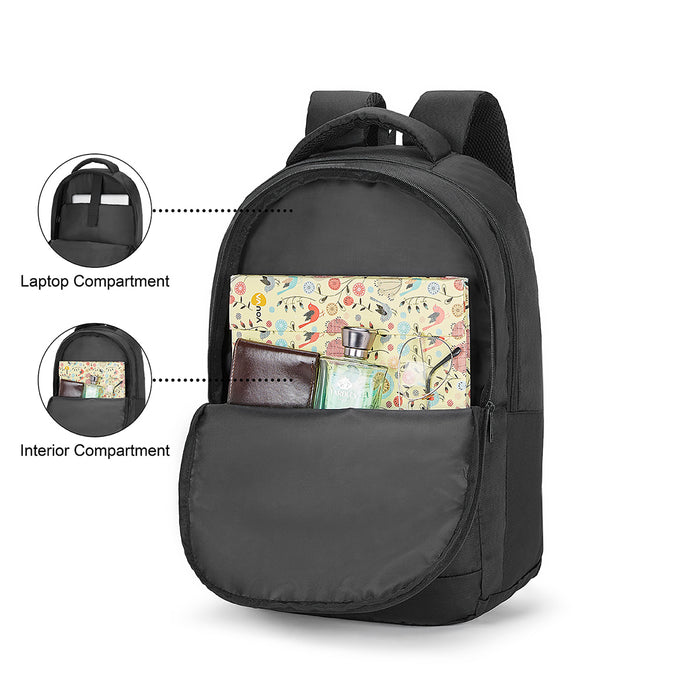 The Vertical Cayden Laptop Backpack Black