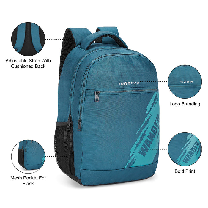 The Vertical Cayden Laptop Backpack teal