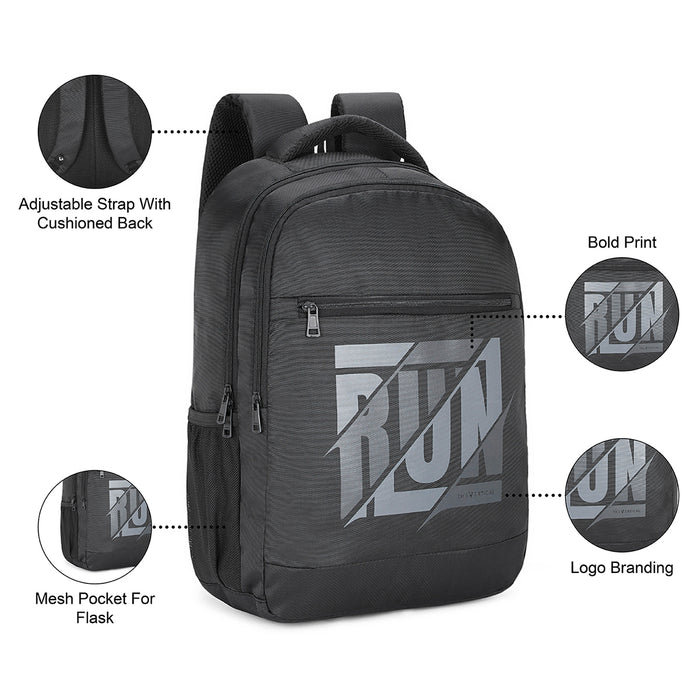 The Vertical Devin Laptop Backpack Black